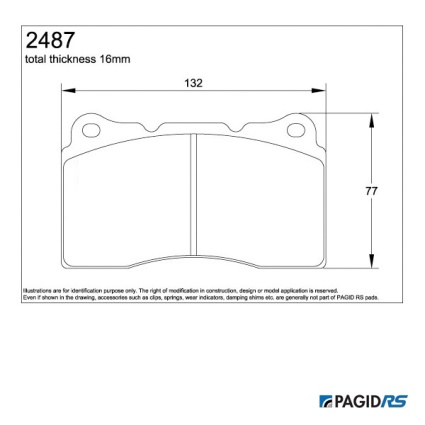 Pagid E2487 RS29 Yellow Brake Pads